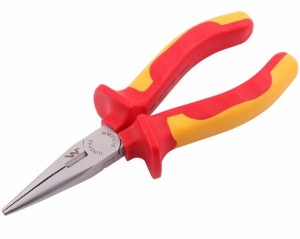 Szczypce izolowane, wydłużone proste 160 mm. VDE. Waryński