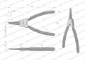 Szczypce do pierścieni osadczych 180 mm zewnętrzne proste Waryński-22036