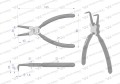 Szczypce do pierścieni osadczych 180mm wewnętrzne wygięte Waryński-21990