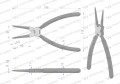 Szczypce do pierścieni osadczych 200 mm wewnętrzne proste Waryński-22063