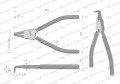 Szczypce do pierścieni osadczych 240 mm zewnętrzne wygięte Waryński-21999