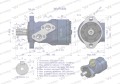 Silnik hydrauliczny orbitalny (stosowany do owijarek) WMR 200 cm3/obr (140 bar / max.200 bar) Waryński-28714