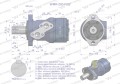 Silnik hydrauliczny orbitalny WMR 200 cm3/obr z wałkiem fi 32mm (140 bar / max.200 bar) Waryński-32088