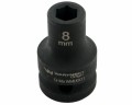 Nasadka udarowa sześciokątna 1/2". 8 mm. CrMo. DIN 3129. Waryński-19100