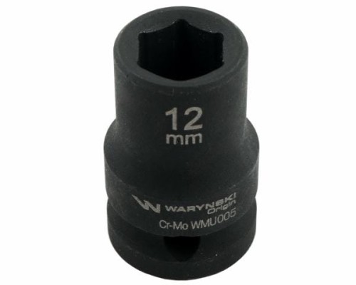 Nasadka udarowa sześciokątna 1/2". 12 mm. CrMo. DIN 3129. Waryński-19267
