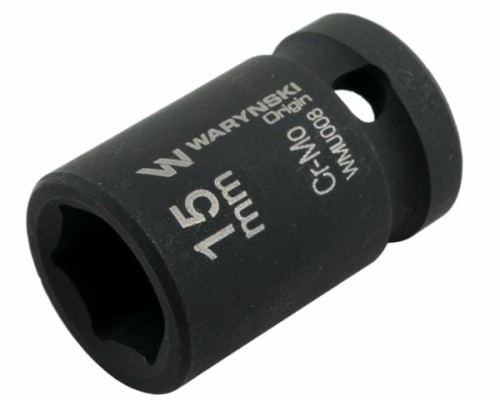 Nasadka udarowa sześciokątna 1/2". 15 mm. CrMo. DIN 3129. Waryński-19279