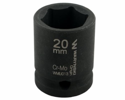 Nasadka udarowa sześciokątna 1/2". 20 mm. CrMo. DIN 3129. Waryński-19299