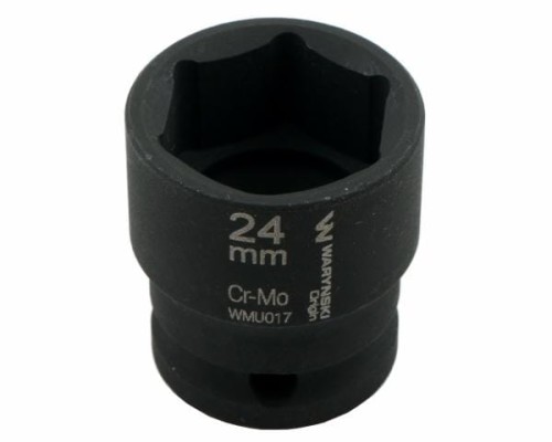 Nasadka udarowa sześciokątna 1/2". 24 mm. CrMo. DIN 3129. Waryński-19113