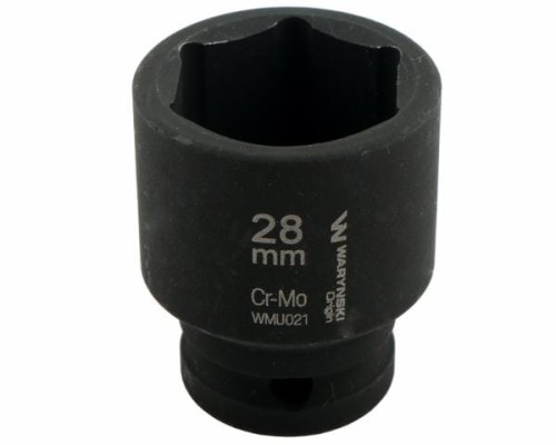 Nasadka udarowa sześciokątna 1/2". 28 mm. CrMo. DIN 3129. Waryński-19129