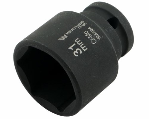Nasadka udarowa sześciokątna 1/2". 31 mm. CrMo. DIN 3129. Waryński-19141
