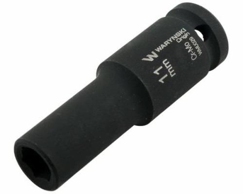 Nasadka udarowa sześciokątna długa 1/2". 11 mm. CrMo. DIN 3129. Waryński-19161