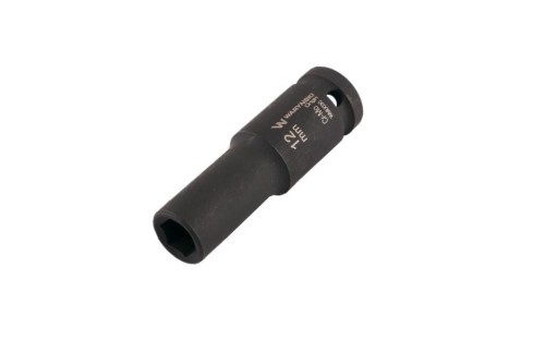 Nasadka udarowa sześciokątna długa 1/2". 12 mm. CrMo. DIN 3129. Waryński-19165