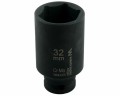 Nasadka udarowa sześciokątna długa 1/2". 32 mm. CrMo. DIN 3129. Waryński-19238