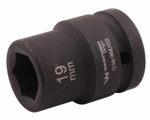 Nasadka udarowa sześciokątna 3/4". 19 mm. CrMo. DIN 3129. Waryński