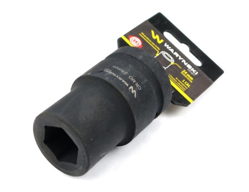 Nasadka udarowa sześciokątna 1" długa. 24 mm. CrMo. DIN 3129 Waryński-30358