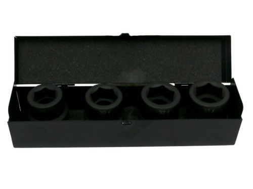 Zestaw nasadek udarowych  1"  4 cz. 27. 30. 32. 33 mm ze stali CrMo  DIN 3129 Waryński-24657