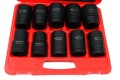 Zestaw nasadek udarowych  1"  10 cz. 24. 27. 30. 32. 33. 34 .36. 38. 41. 46  mm ze stali CrMo DIN 3129 Waryński-24663