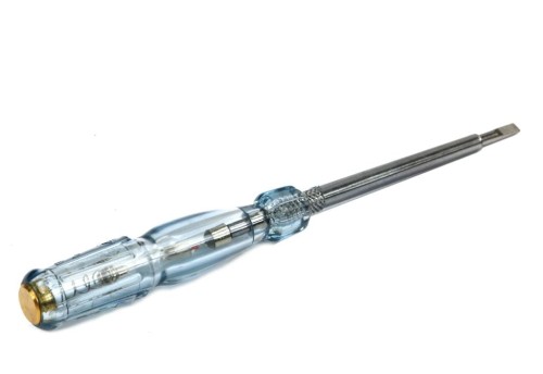 Wskaźnik napięcia, próbnik elektryczny100-250V CE 24 szt w pudełku ekspozycyjnym (sprzedawany po 24 szt ) Waryński-23721