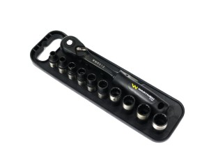Zestaw 12 el. nasadki 3/8  przedłużka 7.5 cm grzechotka  6 7 8 9 10 11 12 13 14 15 Waryński