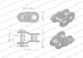 Półogniwo łańcucha wzmocnione P06A-1 ANSI A 35 06C-1 (R1 3/8) Waryński ( sprzedawane po 10 )-22547