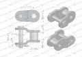 Półogniwo łańcucha przemysłowe P08AH-1 ANSI A 40H (R1 1/2) Waryński ( sprzedawane po 10 )-22374