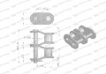 Półogniwo łańcucha P08B-2 (R2 1/2) Waryński ( sprzedawane po 10 )-12137