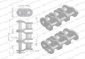 Półogniwo łańcucha przemysłowe P10AH-3 ANSI A 50H (R3 5/8) Waryński ( sprzedawane po 5 )-22560