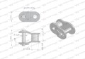 Półogniwo łańcucha wzmocnionego przemysłowego P10BH-1 (R1 5/8) Waryński ( sprzedawane po 10 )-17520