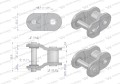 Półogniwo łańcucha z oringiem ANSI A 120 (R1 1.1/2) Waryński-22633