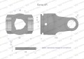 Widłak rury wewnętrznej 45x3.8 krzyżak 27x82 Seria 4R Waryński-31595