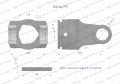 Widłak rury zewnętrznej 54x4 krzyżak 30x106 Seria 7R Waryński-31622