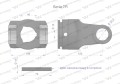 Widłak rury wewnętrznej 45x5.5 krzyżak 30x106 Seria 7R Waryński-31604
