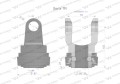 Widłak z pierścieniem 1 3/8 Z6 - 22X54  Seria 1R CE2020 Waryński W21910505B W21910507B WR217101-30124