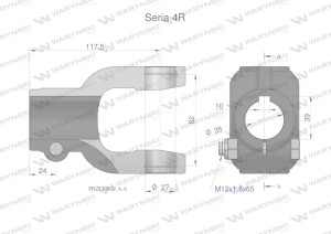 Widłak na wpust 10 śr.otw.35mm - 27X82 Seria 4R Waryński