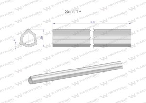 Rura wewnętrzna Seria 1R do wału 510 przegubowo-teleskopowego 29x4 mm 390 mm WARYŃSKI