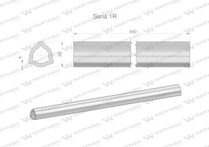 Rura wewnętrzna Seria 1R do wału 560 przegubowo-teleskopowego 29x4 mm 440 mm WARYŃSKI