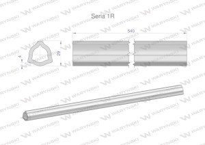 Rura wewnętrzna Seria 1R do wału 660 przegubowo-teleskopowego 29x4 mm 540 mm WARYŃSKI