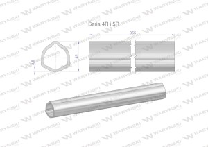 Rura wewnętrzna Seria 4R i 5R do wału 510 przegubowo-teleskopowego 45x3.8 mm 355 mm WARYŃSKI