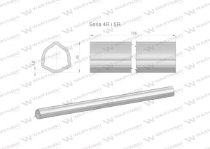 Rura wewnętrzna Seria 4R i 5R do wału 860 przegubowo-teleskopowego 45x3.8 mm 705 mm WARYŃSKI