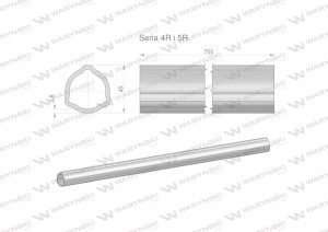 Rura wewnętrzna Seria 4R i 5R do wału 910 przegubowo-teleskopowego 45x3.8 mm 755 mm WARYŃSKI