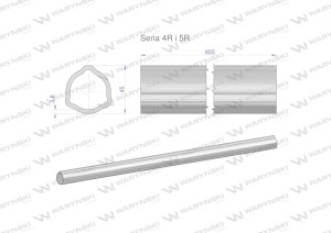 Rura wewnętrzna Seria 4R i 5R do wału 1010 przegubowo-teleskopowego 45x3.8 mm 855 mm WARYŃSKI