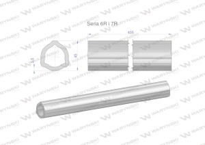 Rura wewnętrzna Seria 6R i 7R do wału 560 przegubowo-teleskopowego 45x5.5mm 405 mm WARYŃSKI