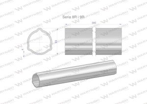 Rura zewnętrzna Seria 8R i 9R do wału 510 przegubowo-teleskopowego 63x4 mm 385 mm WARYŃSKI