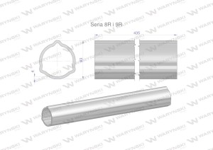 Rura zewnętrzna Seria 8R i 9R do wału 560 przegubowo-teleskopowego 63x4 mm 435 mm WARYŃSKI