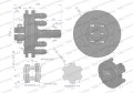 Sprzęgło zewnętrzne cierne wału 750Nm - 1 3/8 Z6 Waryński-35616