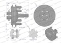 Sprzęgło zewnętrzne cierne wału 750Nm - otwór 1 3/8 Z21 wałek 1 3/8 Z6 Waryński-35635