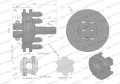 Sprzęgło zewnętrzne cierne wału 900Nm - otwór 1 3/8 Z21 wałek 1 3/8 Z6 Waryński-35715