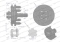 Sprzęgło zewnętrzne cierne wału 1200Nm - 1 3/8 Z6 Waryński-35643