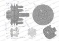 Sprzęgło zewnętrzne cierne wału 1700Nm - 1 3/8 Z6 Waryński-35738
