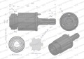 Sprzęgło zewnętrzne zapadkowe wału 1200Nm - 1 3/8 Z6 Waryński-35708